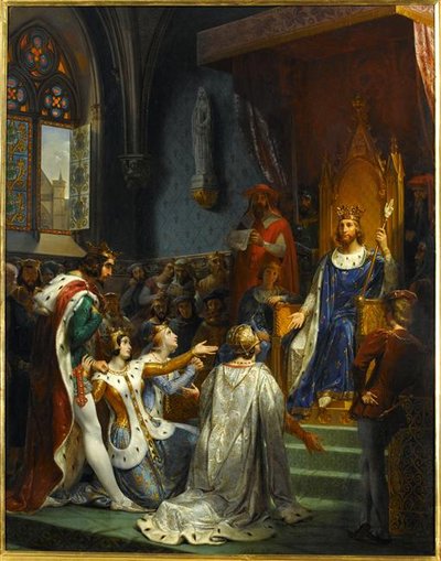 King John II the Good Receives the Submission of Charles II the Bad, King of Navarre, 1354 by Merry Joseph Blondel